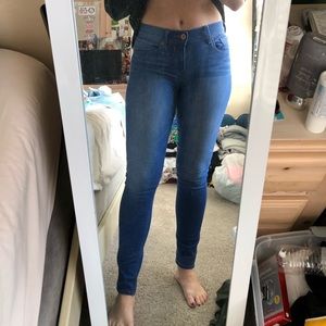 Express bright blue jeans